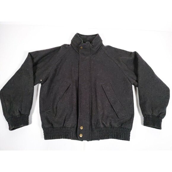 Vintage Hunting Horn Womens Wool Jacket/Coat Dark Gray  XL - Picture 1 of 9